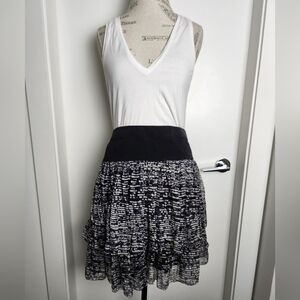 Vintage DKNY Ruffle Silk Mini Skirt